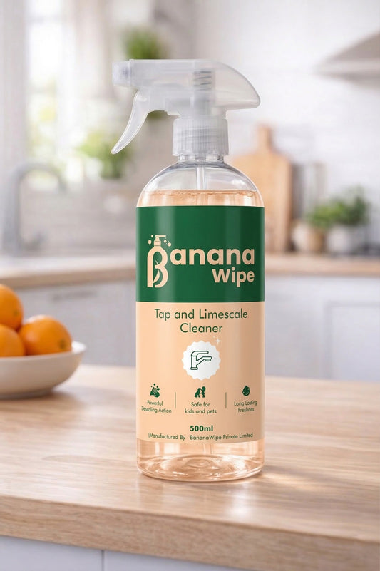 Banana Wipe Tap & Limescale Cleaner Spray - 500 ml I Pack of 2