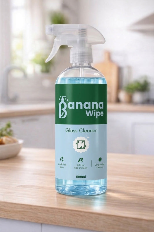 Banana Wipe Glass Cleaner Spray I 500 ml I Pack of 2