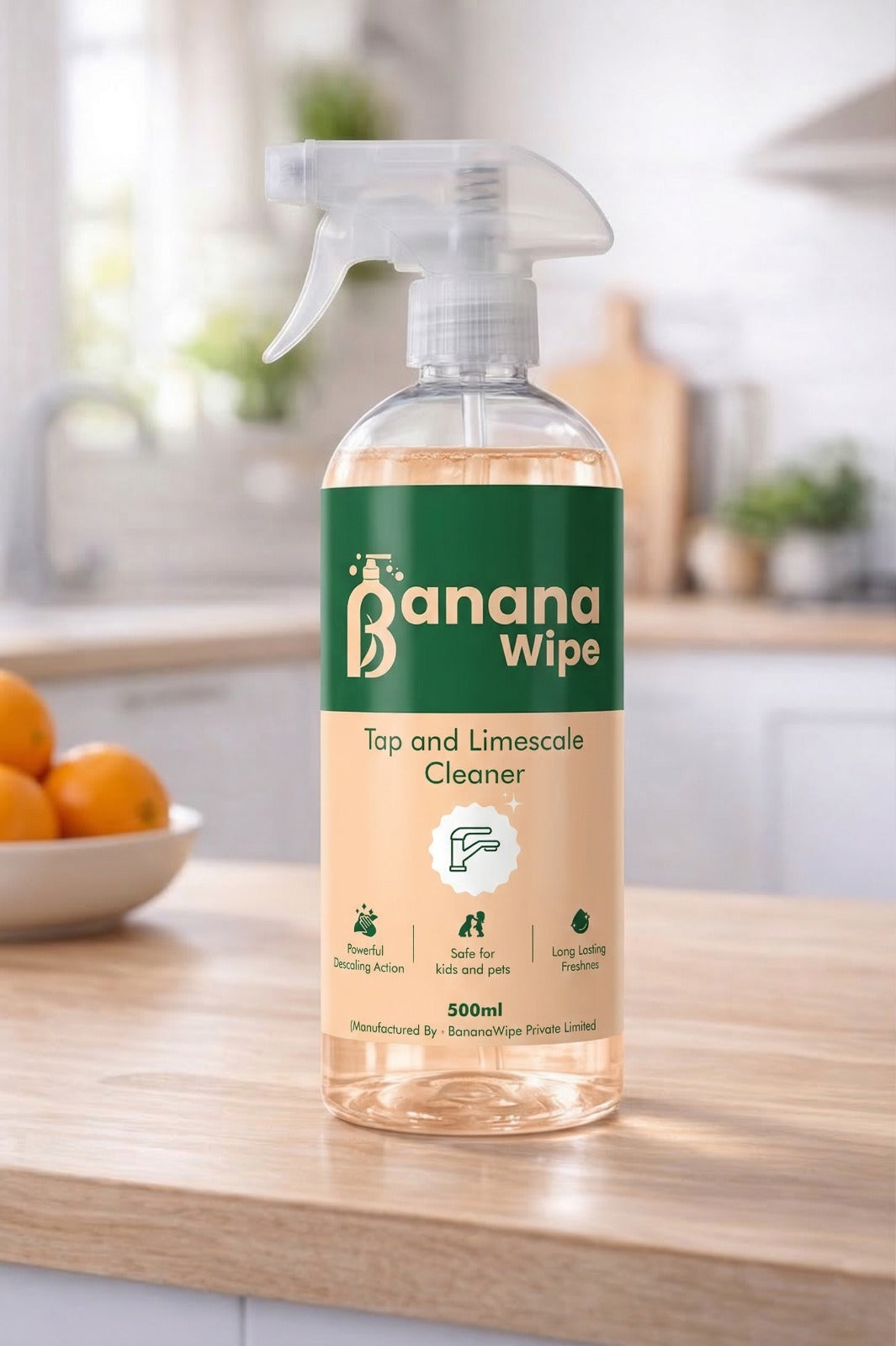 Banana Wipe Tap & Limescale Cleaner Spray - 500 ml