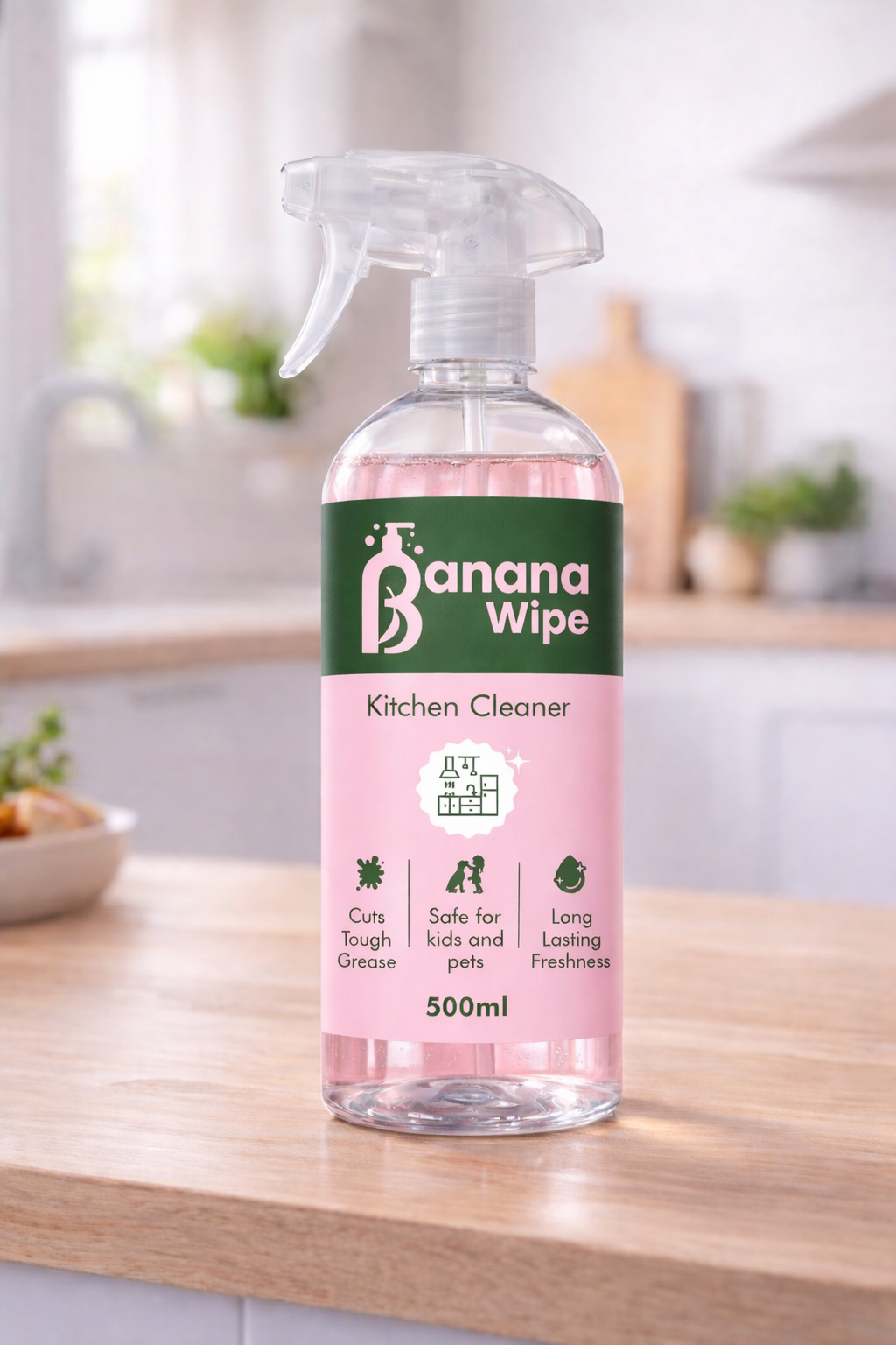 Banana Wipe Kitchen Cleaner Spray and Degreaser I 500 ml