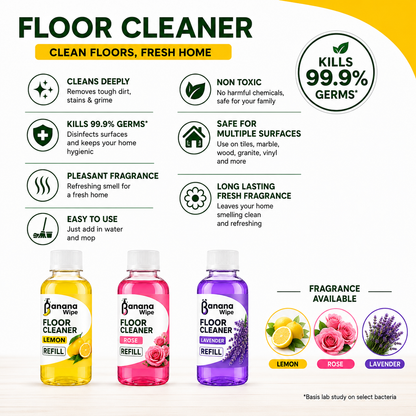 Smart Refill Lemon Floor Cleaner Pack 3- Make 3 Bottle of 500 ML Lemon Floor Cleaner